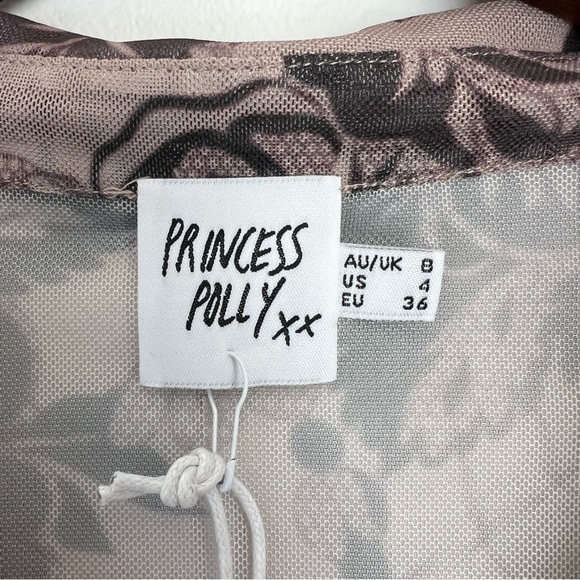 Princess Polly Carnival Long Sleeve Sheer Mesh Shirt - Picture 4 of 16